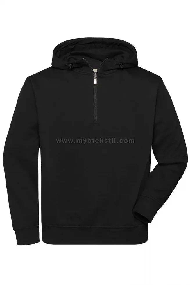 Yarım Fermuarlı Hoodie