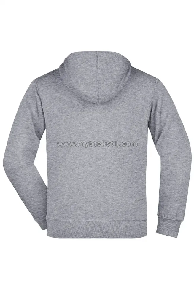 Gri Melanj Kapüşonlu Sweatshirt