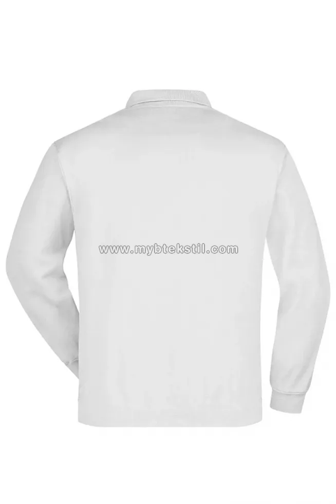 Baskılı Polo Yaka Sweatshirt