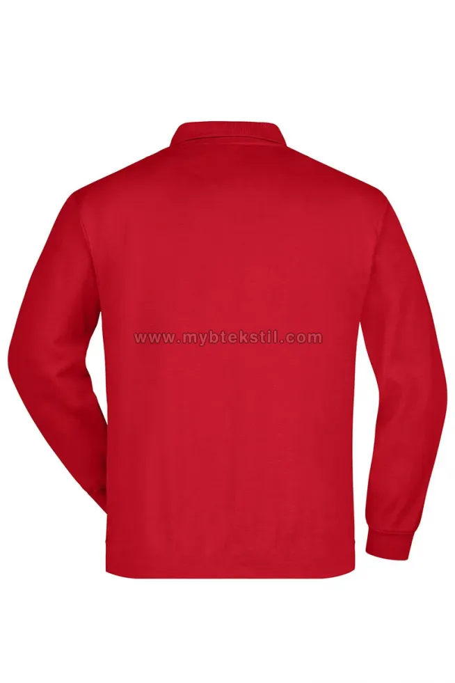 Nakışlı Sweatshirt Polo Yaka