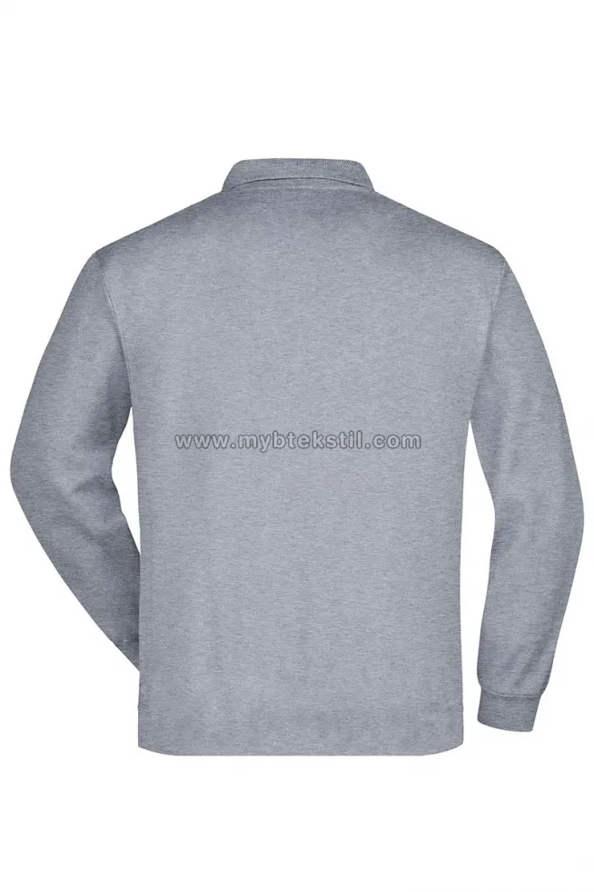 Uzun Kollu Polo Yaka Sweatshirt