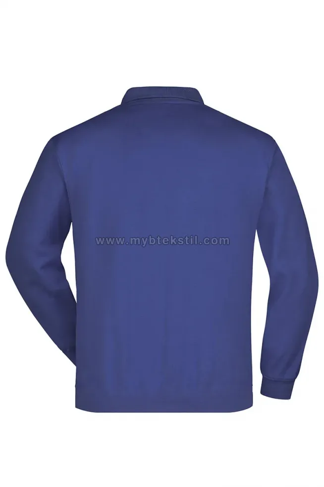 Sax Mavi Yakalı Sweatshirt