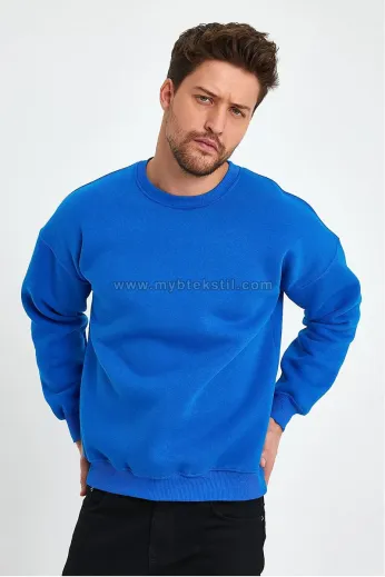 Kışlık Sax Mavi Sweatshirt