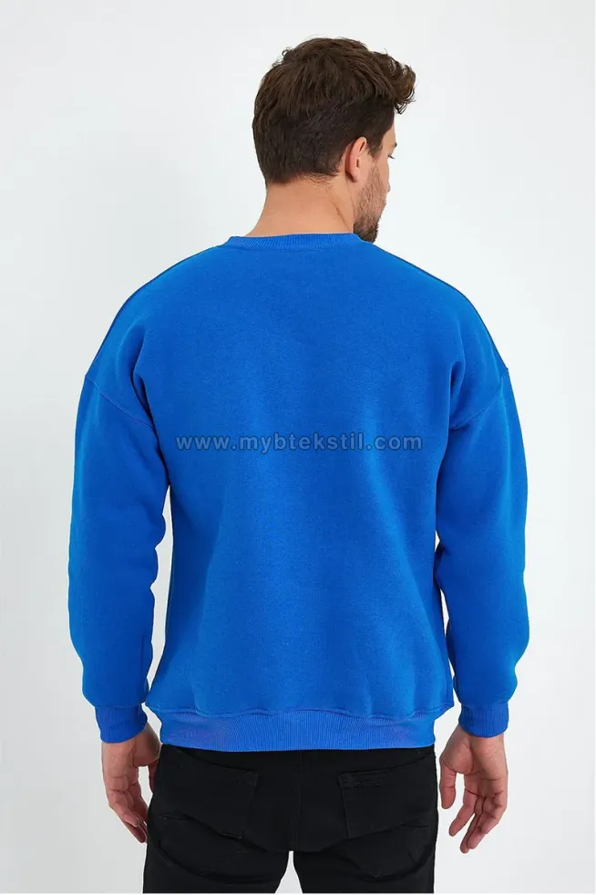 Kışlık Sax Mavi Sweatshirt