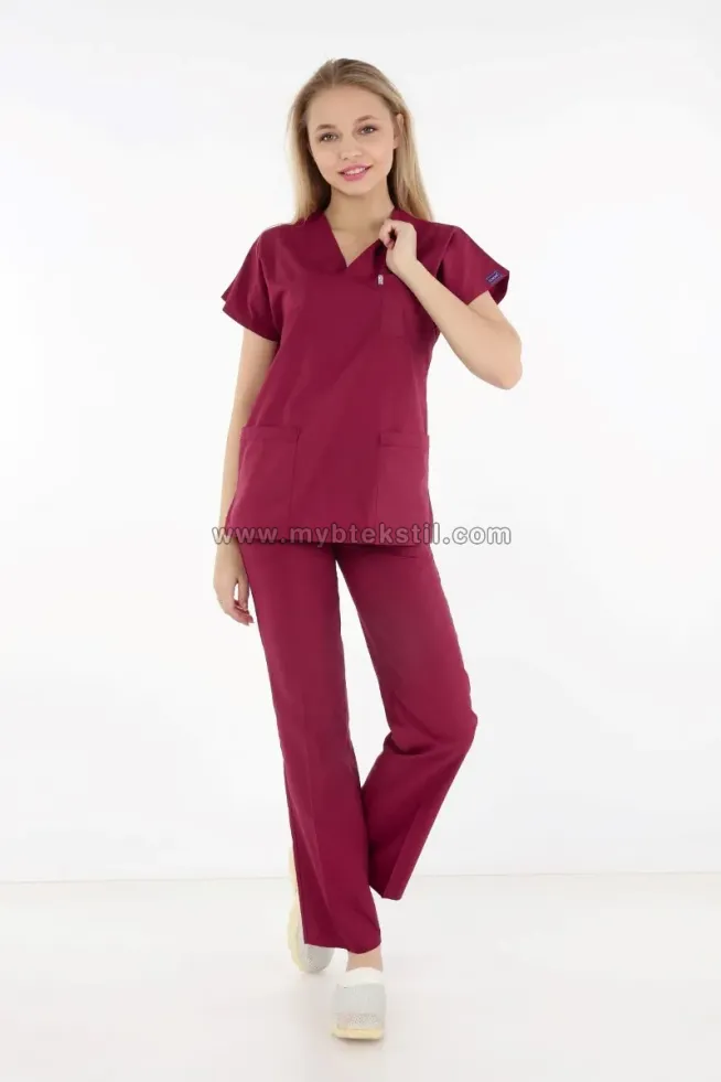 Bordo Scrubs Takım