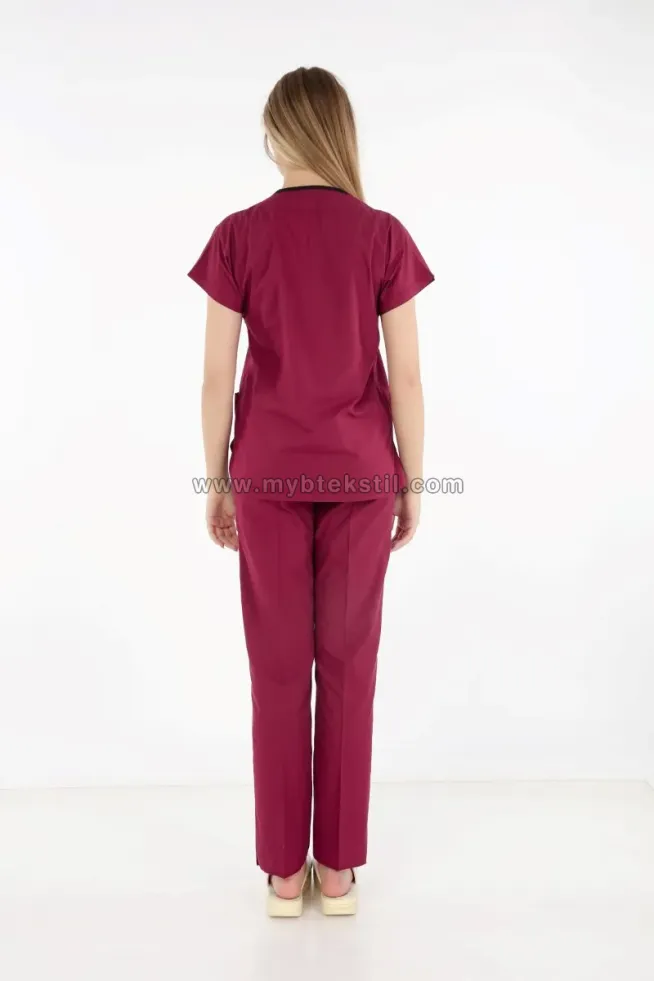 Bordo Scrubs Takım