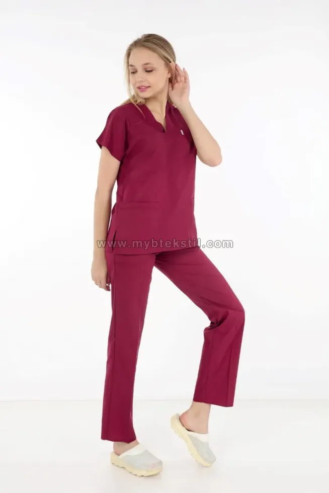 Bordo Scrubs Takım