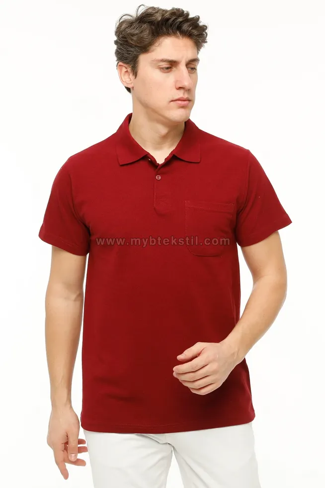 Bordo OE Polo İş Tişörtü